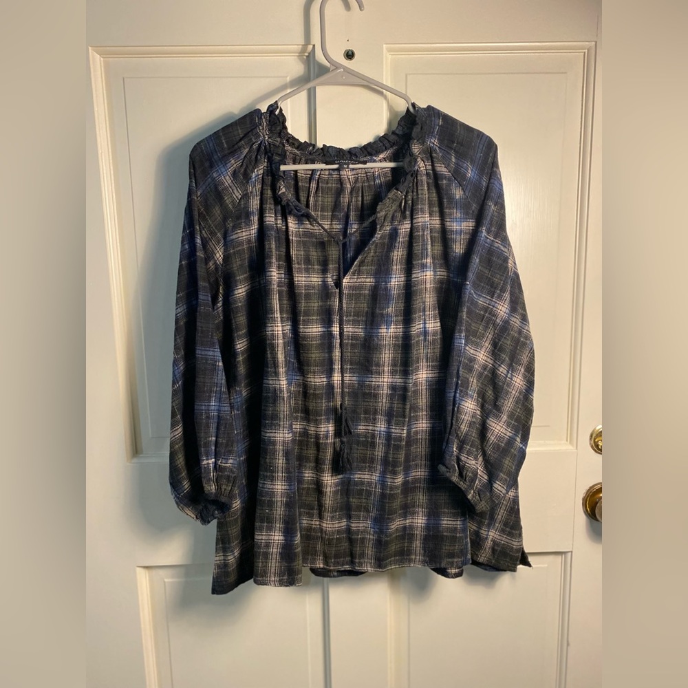 Olivaceous Plaid Shirt- Medium